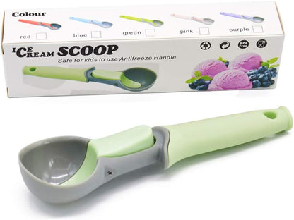 Ice Cream Scoop with Easy Trigger,Plastic Cookie Scoops for Baking,Durable Melon Baller Scoop, Perfect for Frozen Yogurt, Gelatos, Sundaes
