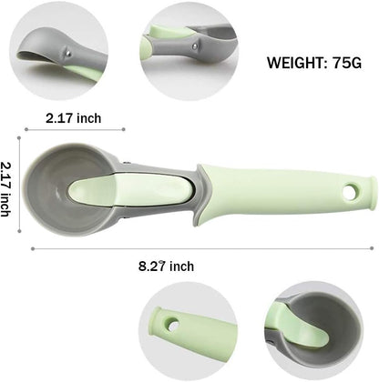 Ice Cream Scoop with Easy Trigger,Plastic Cookie Scoops for Baking,Durable Melon Baller Scoop, Perfect for Frozen Yogurt, Gelatos, Sundaes