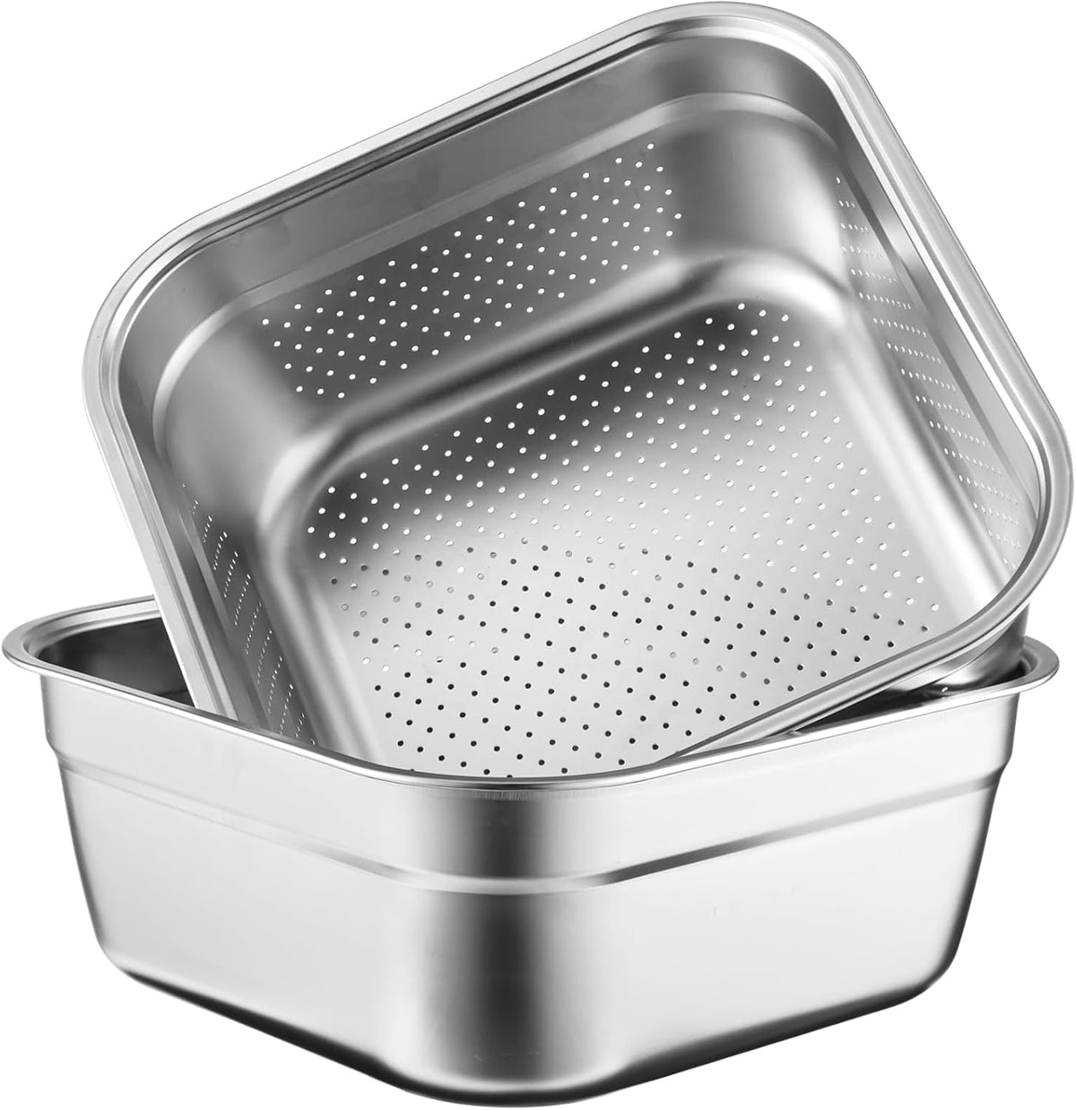 Stainless Steel Washing Up Bowl, Large Multi-Purpose Dish Tub for Sink