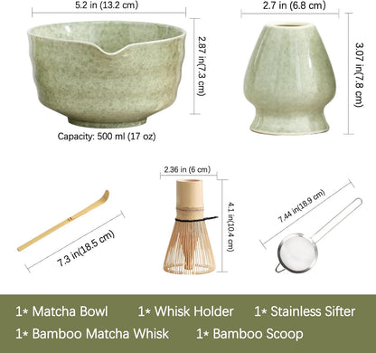 Matcha Set, 17 OZ Matcha Bowl, Matcha Kit for Matcha Lovers.