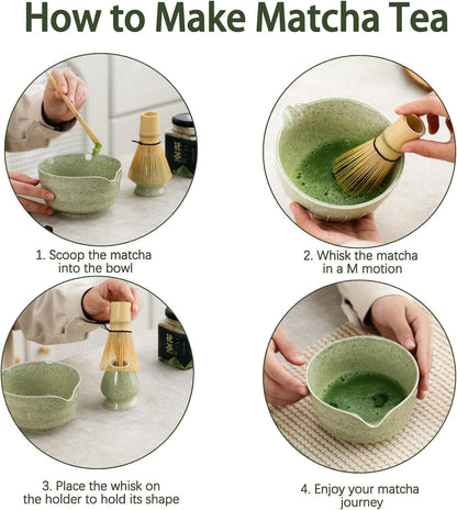 Matcha Set, 17 OZ Matcha Bowl, Matcha Kit for Matcha Lovers.