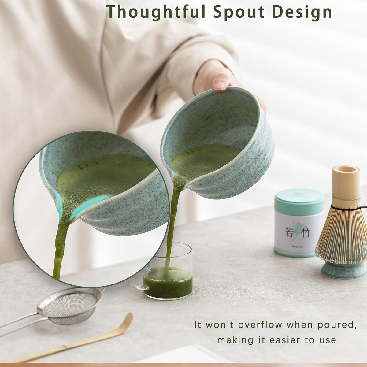 Matcha Set, 17 OZ Matcha Bowl, Matcha Kit for Matcha Lovers.