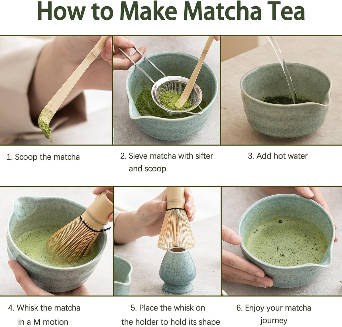 Matcha Set, 17 OZ Matcha Bowl, Matcha Kit for Matcha Lovers.
