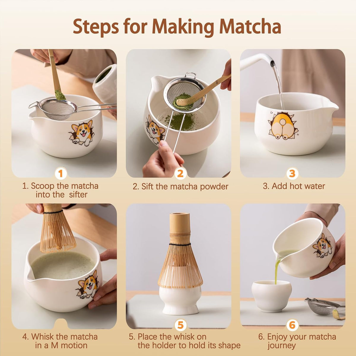 Matcha Set, 17 OZ Matcha Bowl, Matcha Kit for Matcha Lovers.
