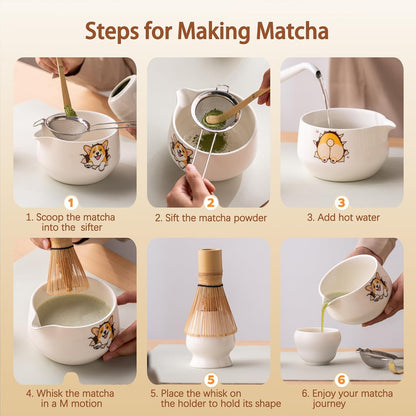 Matcha Set, 17 OZ Matcha Bowl, Matcha Kit for Matcha Lovers.