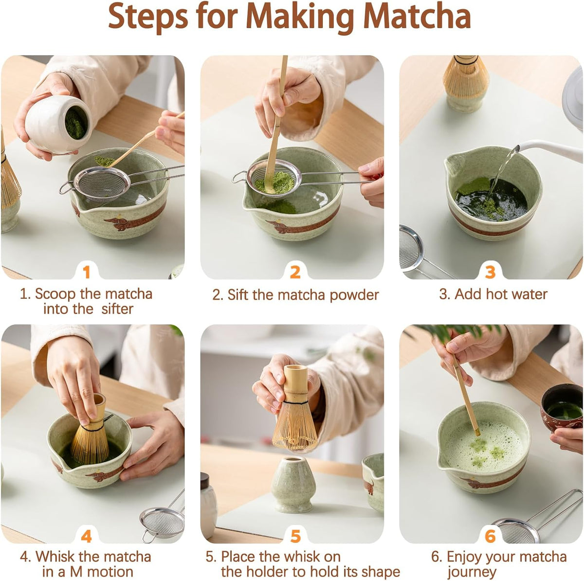 Matcha Set, 17 OZ Matcha Bowl, Matcha Kit for Matcha Lovers.
