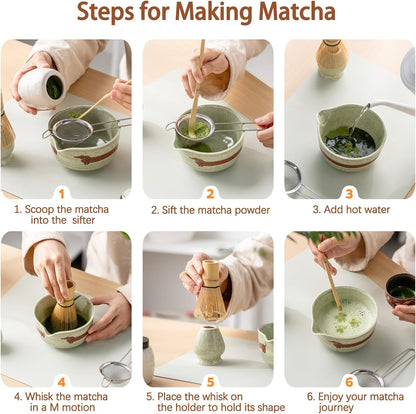 Matcha Set, 17 OZ Matcha Bowl, Matcha Kit for Matcha Lovers.