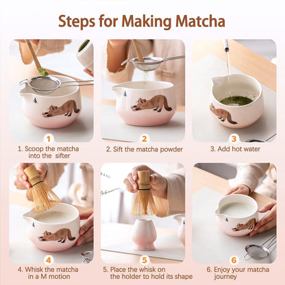 Matcha Set, 17 OZ Matcha Bowl, Matcha Kit for Matcha Lovers.