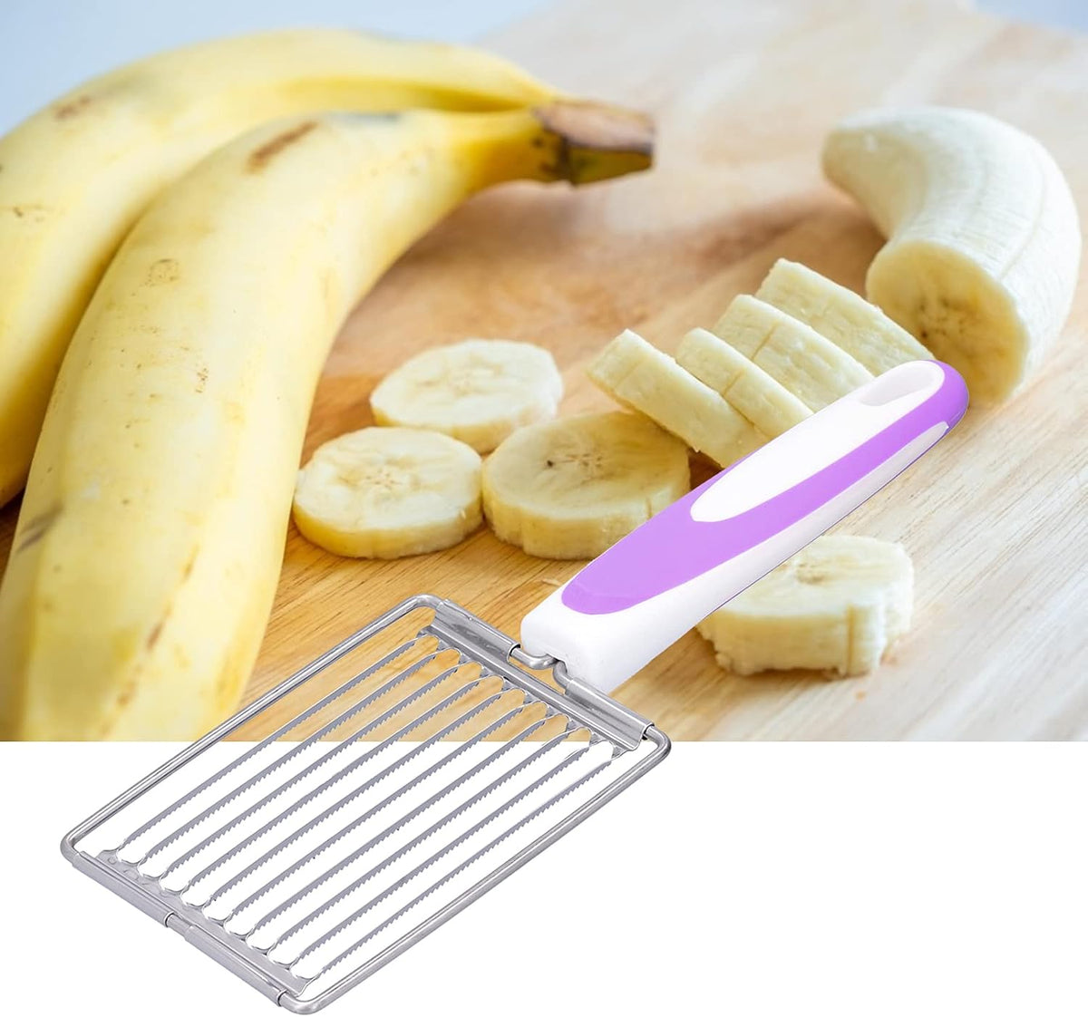 Luncheon Meat Cutter,Stainless Tomato Slicer Fruits Cutter Luncheon Meat Slicer with Handle Cheese Boiled Egg Ham Tomato Serrated Slicing Knife