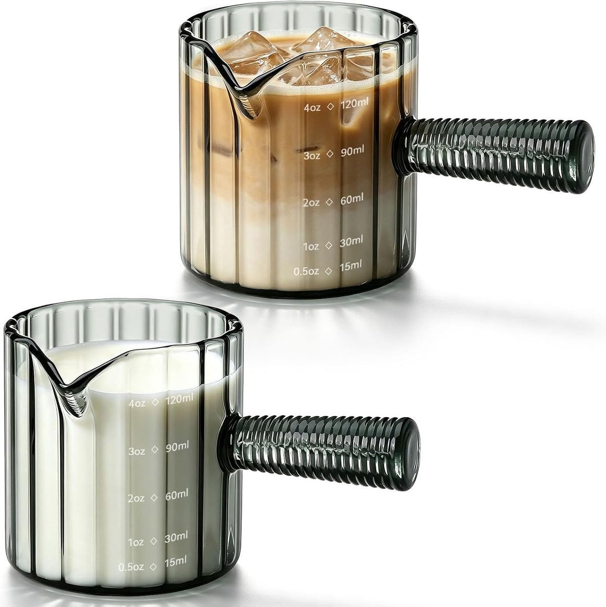 2Pcs Espresso Cups 4oz, V-Spout Espresso Shot Cups, Coffee Accessories/Gift