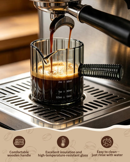 2Pcs Espresso Cups 4oz, V-Spout Espresso Shot Cups, Coffee Accessories/Gift