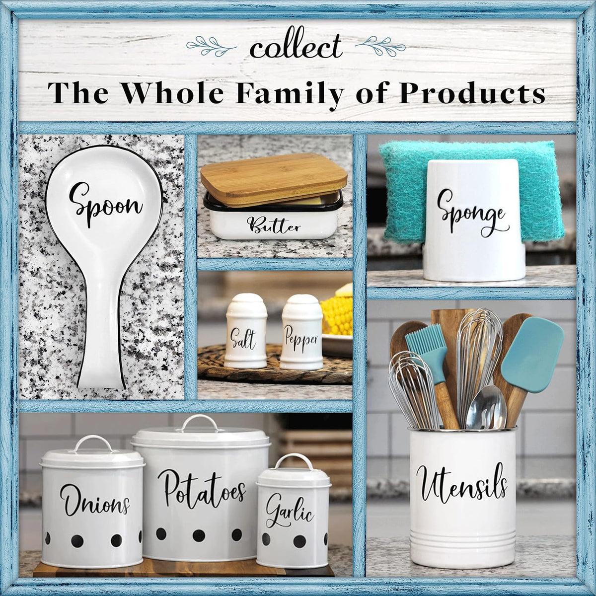 Sponge Holder for Kitchen Sink - Rustic Farmhouse Home & Kitchen Decor - White Ceramic