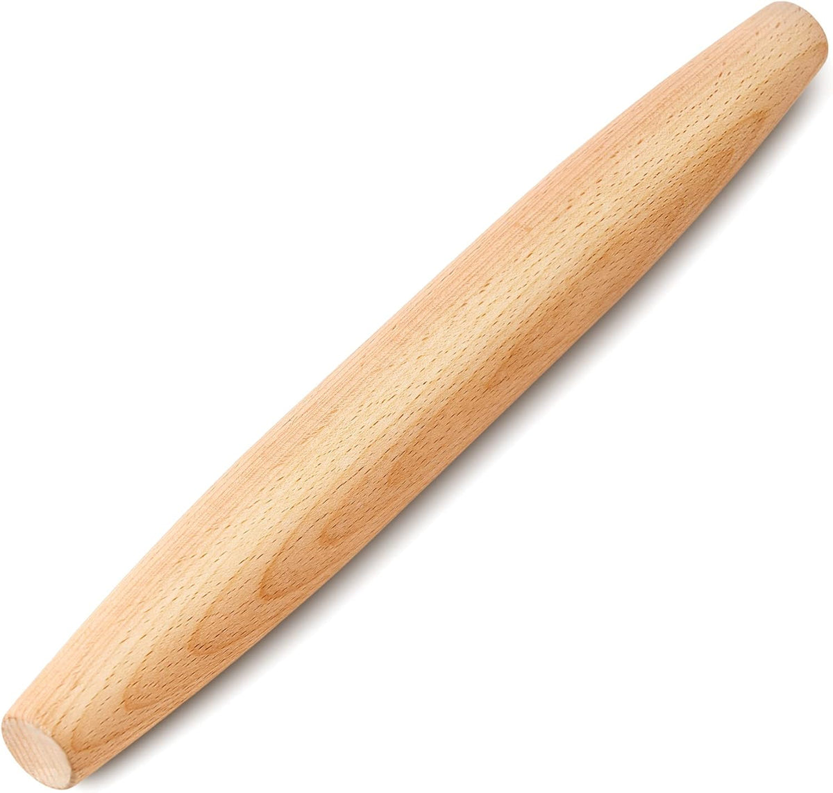 French Rolling Pin for Baking - 7.9 Inches Beech Wood Tapered Rolling Pin Dough Roller for Pizza Dough, Pie Crust Cookie Fondant Dumpling