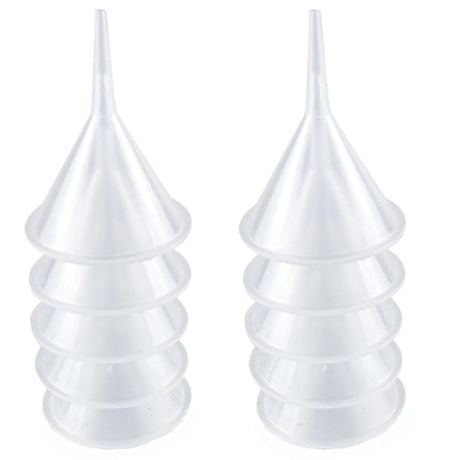 Mini Funnel 10 Pcs Kitchen Use Funnels Small Narrow Neck Plastic Urn Filling Tool for Lab Bottle,Sand Painting,Perfume,Spice,Powder,Essential Oil,Kitchen Food Grade Plastic,Water Bottle