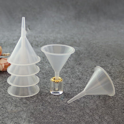 Mini Funnel 10 Pcs Kitchen Use Funnels Small Narrow Neck Plastic Urn Filling Tool for Lab Bottle,Sand Painting,Perfume,Spice,Powder,Essential Oil,Kitchen Food Grade Plastic,Water Bottle