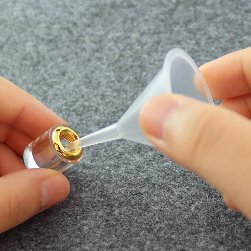 Mini Funnel 10 Pcs Kitchen Use Funnels Small Narrow Neck Plastic Urn Filling Tool for Lab Bottle,Sand Painting,Perfume,Spice,Powder,Essential Oil,Kitchen Food Grade Plastic,Water Bottle