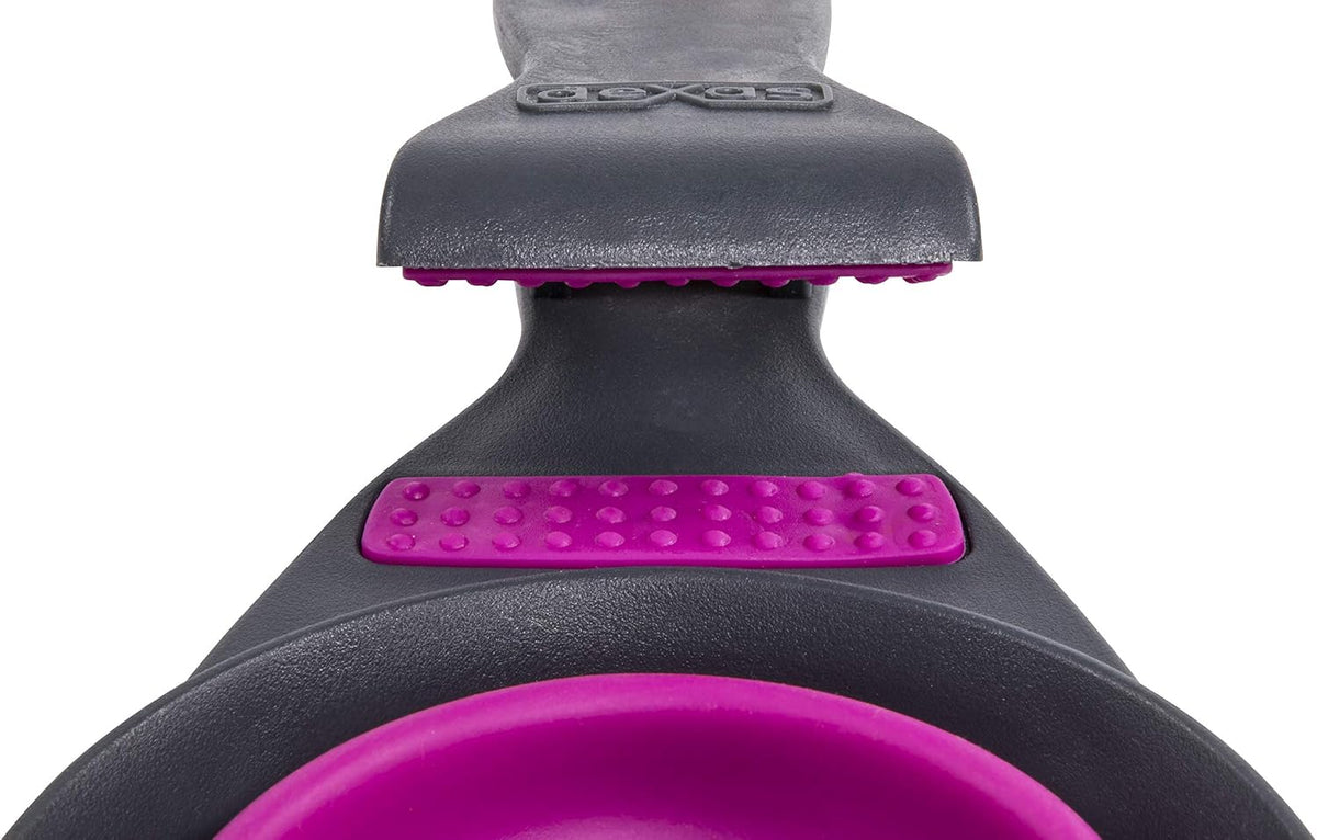 Popware for Pets Collapsible Klip Scoop, 3-in-1 Pet Food Scoop, Measuring Cup and Bag Clip, 1/2 Cup Capacity, Pink