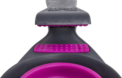 Popware for Pets Collapsible Klip Scoop, 3-in-1 Pet Food Scoop, Measuring Cup and Bag Clip, 1/2 Cup Capacity, Pink