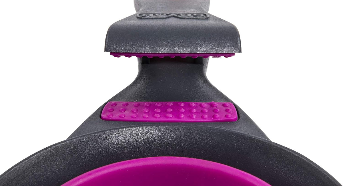 Popware for Pets Collapsible Klip Scoop, 3-in-1 Pet Food Scoop, Measuring Cup and Bag Clip, 1/2 Cup Capacity, Pink