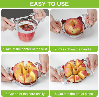 Apple Slicer and Corer,12 Blades Stainless Steel Apple Corer
