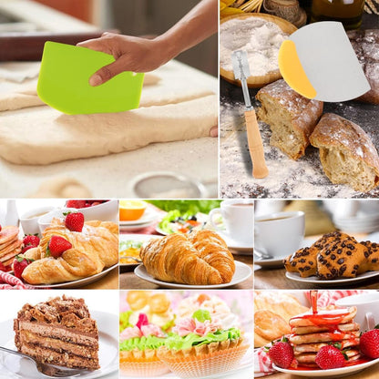 Bread Baking Tools Set, 12 Piece Kit with Silicone Baking Mat 21.5 cm, Bread Lame with 5 Blades and Pouch, Pastry Brush, 3 Dough Boards, Oven Safe Dishwasher Safe