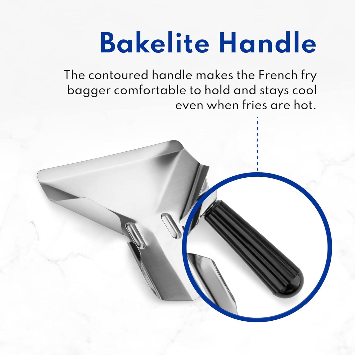 37807 Stainless Steel Commercial French Fry Bagger, Right Handle