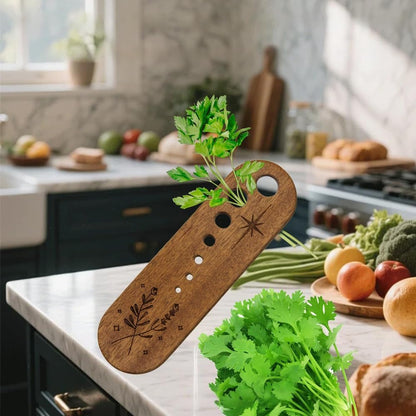 Herb Stripper, Wooden Vegetable Leaf Separator, Kitchen Herbs Leaf Stripping Tool, Exquisite Herb Stripper Bowl Gifts for the Kitchen Suitable for Home Use & Chefs
