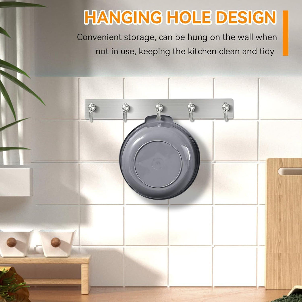 Kitchen Strainer Colander Bowl Sets, 2-in-1 Washing Bowl and Strainer Double-Layer Plastic Fruits Vegetable Washing Basket for Cleaning Washing Mixing(L-Round)