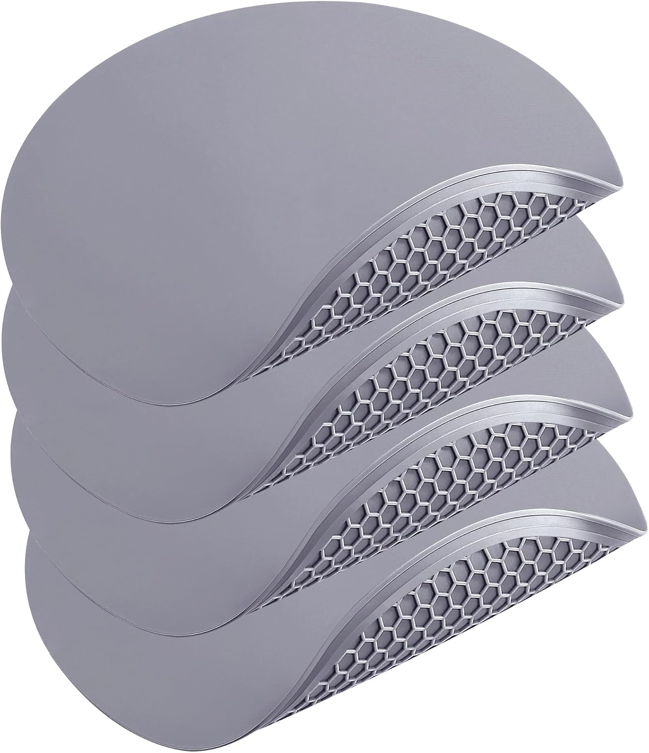 Silicone Microwave Mat - Round 12" x 12" - Set of 2 Heat Resistant Multifunctional Mat, Splatter Guard, Trivet, Hot Pad, Pot Holder