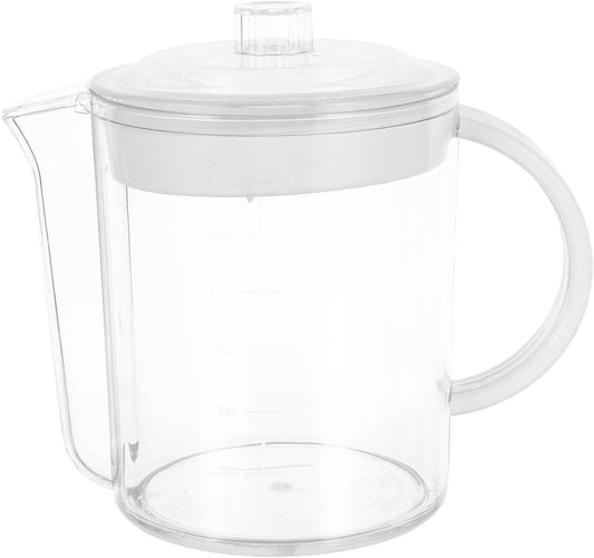 Grease Separating Measuring Cup 50Oz Oil-Sealing Soup Pot with Strainer Filter for Home Kitchen Cooking Microwave Safe Fat Separator for Oil and Gravy