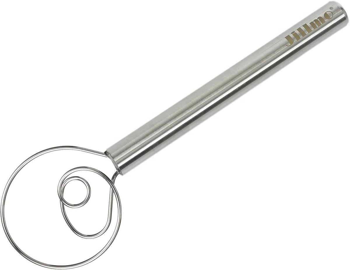 Danish Dough Whisk, 12 Inch Stainless Steel Bread Whisk