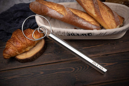 Danish Dough Whisk, 12 Inch Stainless Steel Bread Whisk