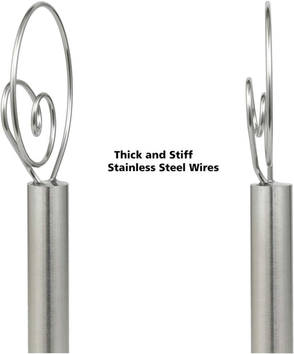 Danish Dough Whisk, 12 Inch Stainless Steel Bread Whisk