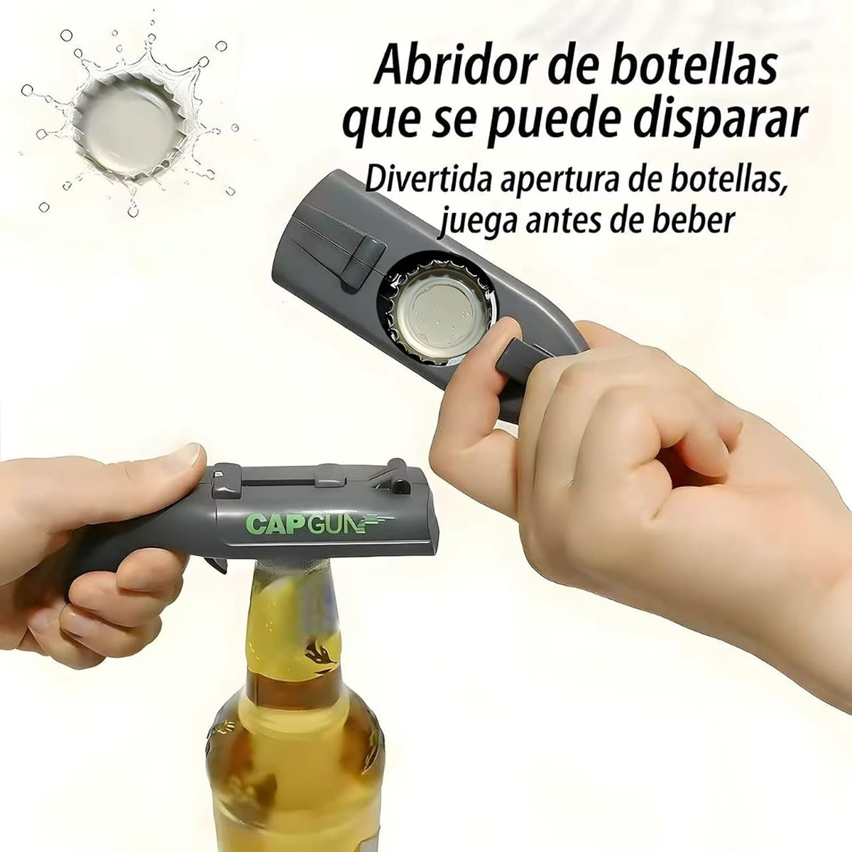Bottle Opener,Fun Shooting Gun Creative Bottle Opener for Party Games, Family Parties, Outdoor Barbecue,Jar Opener for Weak Hands and Seniors with Arthritis