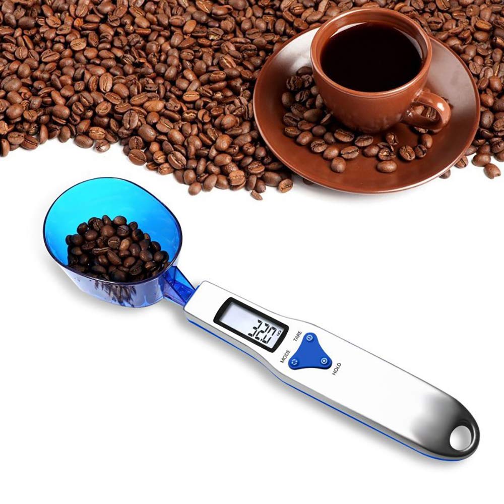 Grams Digital Kitchen Measuring Spoon,Three Different Specifications Food Scale Spoon with Scale Design, Weight from 0.1 Grams to 500 Grams Support Unit g/oz/gn/ct (with 2 AAA Batteries)