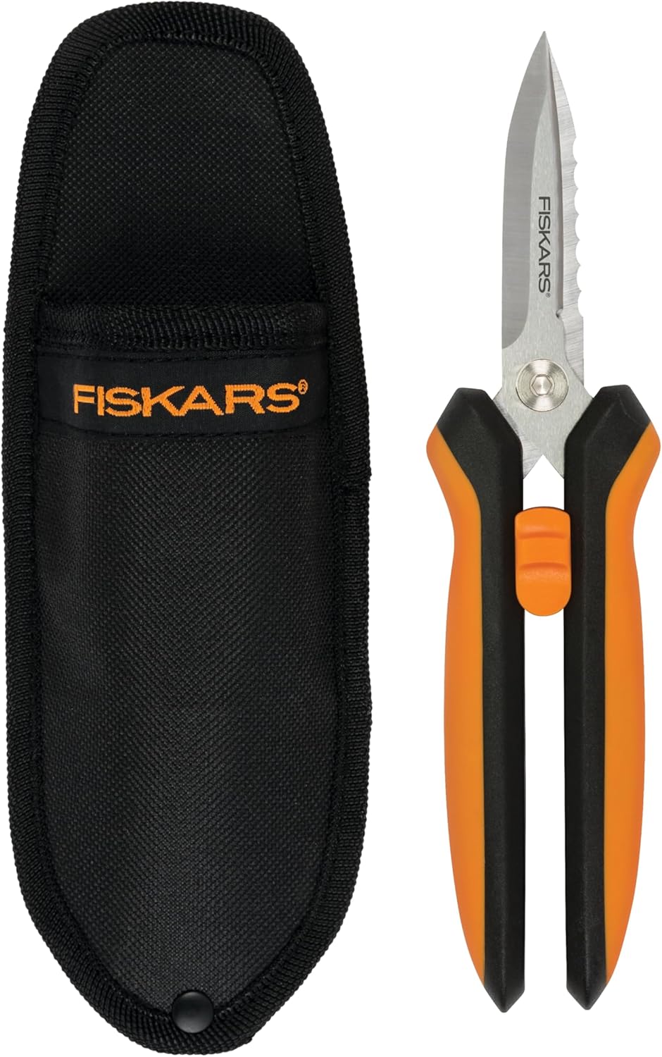 Pruning Shears for Gardening, Multipurpose 8" Garden Shears with Sheath and SoftGrip Handle, Great for cutting Nursery Pots, Bags, and Wire