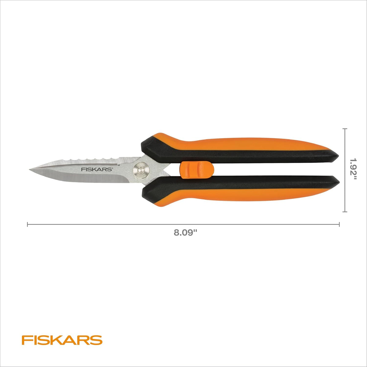 Pruning Shears for Gardening, Multipurpose 8" Garden Shears with Sheath and SoftGrip Handle, Great for cutting Nursery Pots, Bags, and Wire