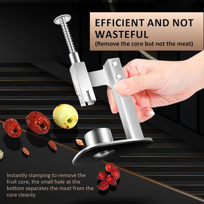 Cherry Pitter, Stainless Steel Cherry Pit Remover, Portable Cherry Seed Remover, Easy-to-Use Cherry Stoner for Quickly Making Cherry jam, Cherry Pie and Syrup (Heavy Duty)