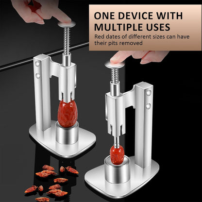 Cherry Pitter, Stainless Steel Cherry Pit Remover, Portable Cherry Seed Remover, Easy-to-Use Cherry Stoner for Quickly Making Cherry jam, Cherry Pie and Syrup (Heavy Duty)