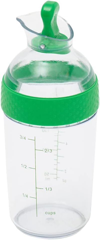 Custom Salad Dressing Shaker | Screw on Lid with Comfort Grip | Silicone Sealed Spout | Perfect for Making, Mixing, Serving, and Storing Dressings and Marinades
