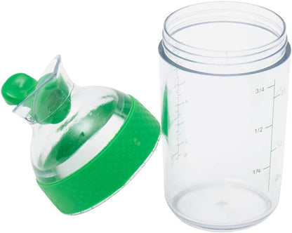 Custom Salad Dressing Shaker | Screw on Lid with Comfort Grip | Silicone Sealed Spout | Perfect for Making, Mixing, Serving, and Storing Dressings and Marinades