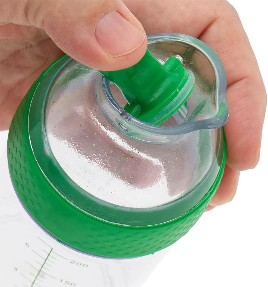 Custom Salad Dressing Shaker | Screw on Lid with Comfort Grip | Silicone Sealed Spout | Perfect for Making, Mixing, Serving, and Storing Dressings and Marinades