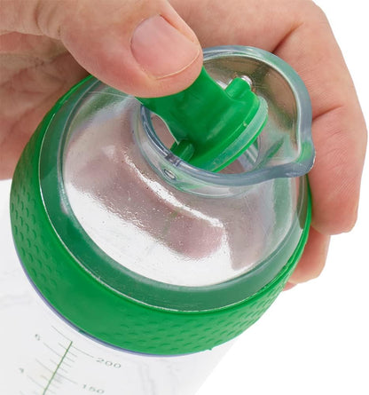 Custom Salad Dressing Shaker | Screw on Lid with Comfort Grip | Silicone Sealed Spout | Perfect for Making, Mixing, Serving, and Storing Dressings and Marinades