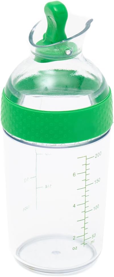 Custom Salad Dressing Shaker | Screw on Lid with Comfort Grip | Silicone Sealed Spout | Perfect for Making, Mixing, Serving, and Storing Dressings and Marinades