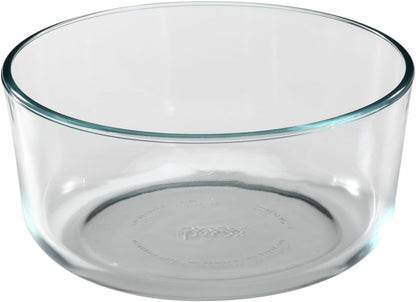 7203 7-Cup Glass Bowls and 7402-PC Blue Lids (2-Pack) - Made in USA