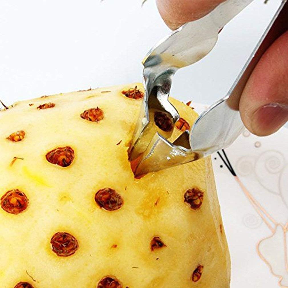 2PCS Practical Stainless Steel Cutter Pineapple Eye Peeler Kitchen Tools