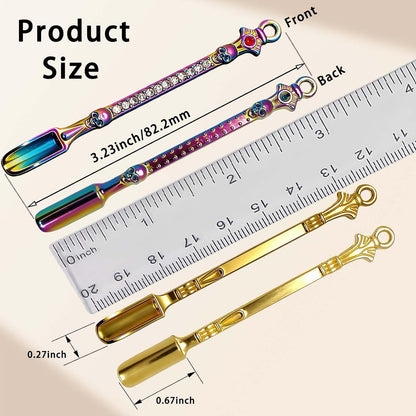 10-Pack Mini Spoons Metal Small Medicine Shovels 3-Inch Tiny Spoon
