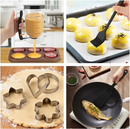 900ml Pancake Batter Dispenser Set with Squeeze Handle