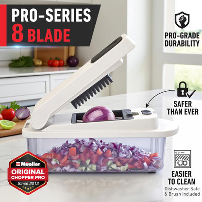 The Real Original Pro Vegetable Chopper & Mandoline Slicer, 10-in-1 | since 2013, 8 Blade Food Veggie Chopper, Onion Vegetable Cutter with Container, Kitchen Gadgets & Essentials