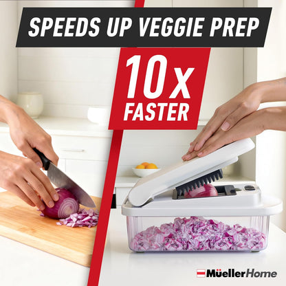The Real Original Pro Vegetable Chopper & Mandoline Slicer, 10-in-1 | since 2013, 8 Blade Food Veggie Chopper, Onion Vegetable Cutter with Container, Kitchen Gadgets & Essentials